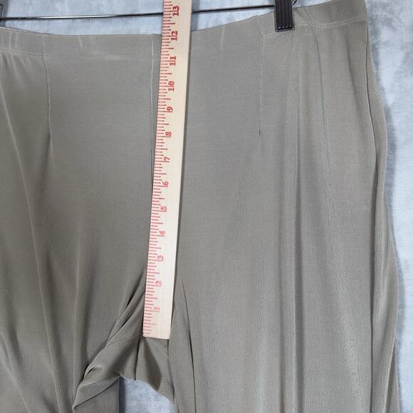 Easywear by Chicos Pull On Slinky Pant Womens 2 (M/L) Tan High Rise Stretch - Picture 5 of 14
